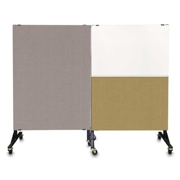 Sliding Door Indoor Enclosed Corkboard, 4, UV9001ACS-GOLD-PEARL, UNITED VISUAL PRODUCTS, Mfr# UV9001ACS-GOLD-PEARL